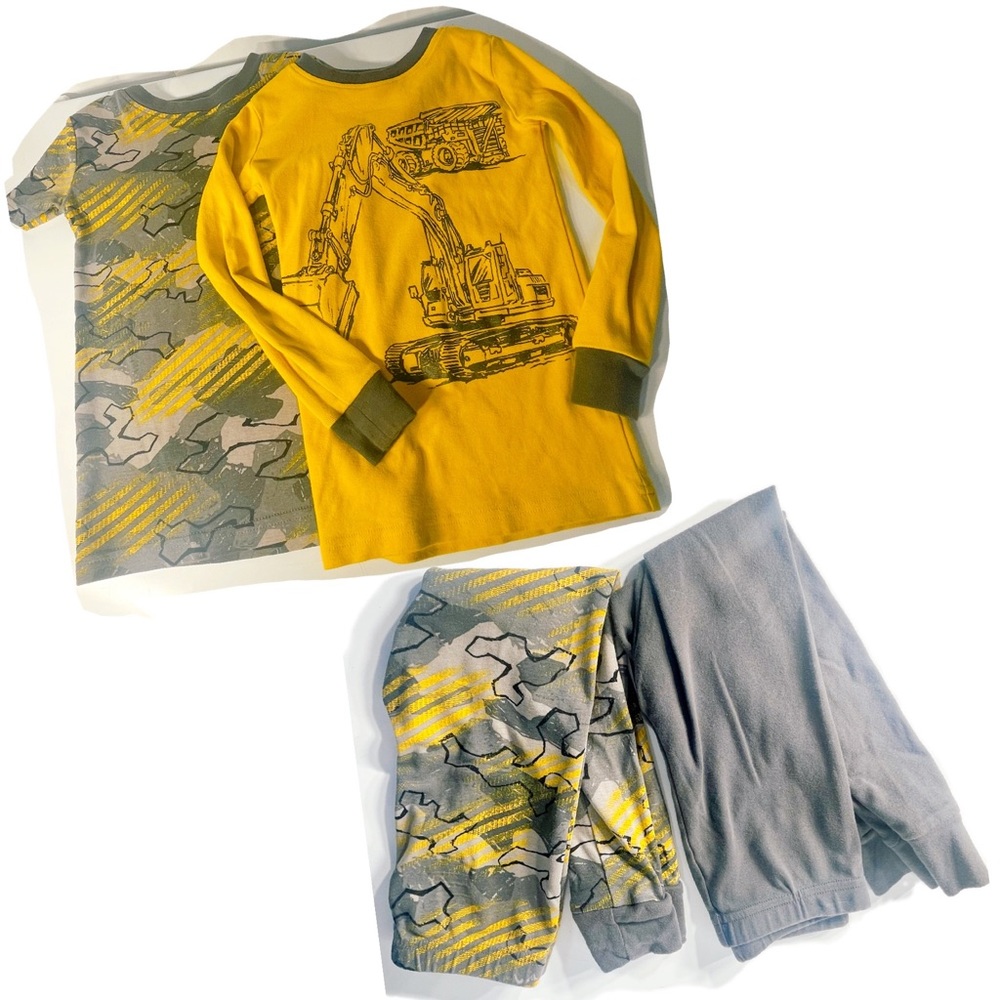 Boys' Size 6 Kirkland Signature Construction Digger Pajama 2-Piece Set